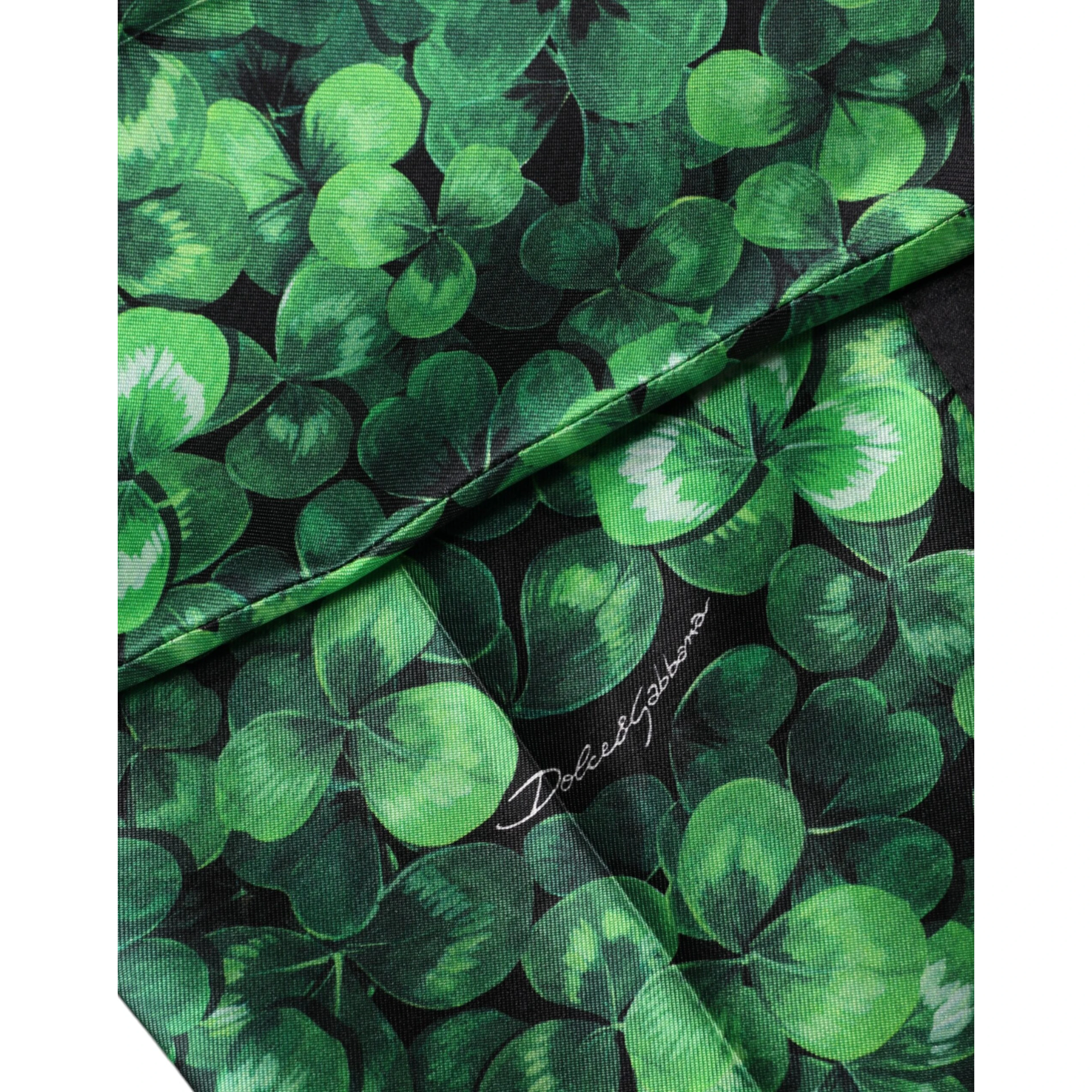 Green Clover Silk Satin High Waist Tapered Pants