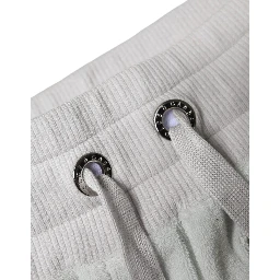 White Nylon Jogger Sweatpants Pants