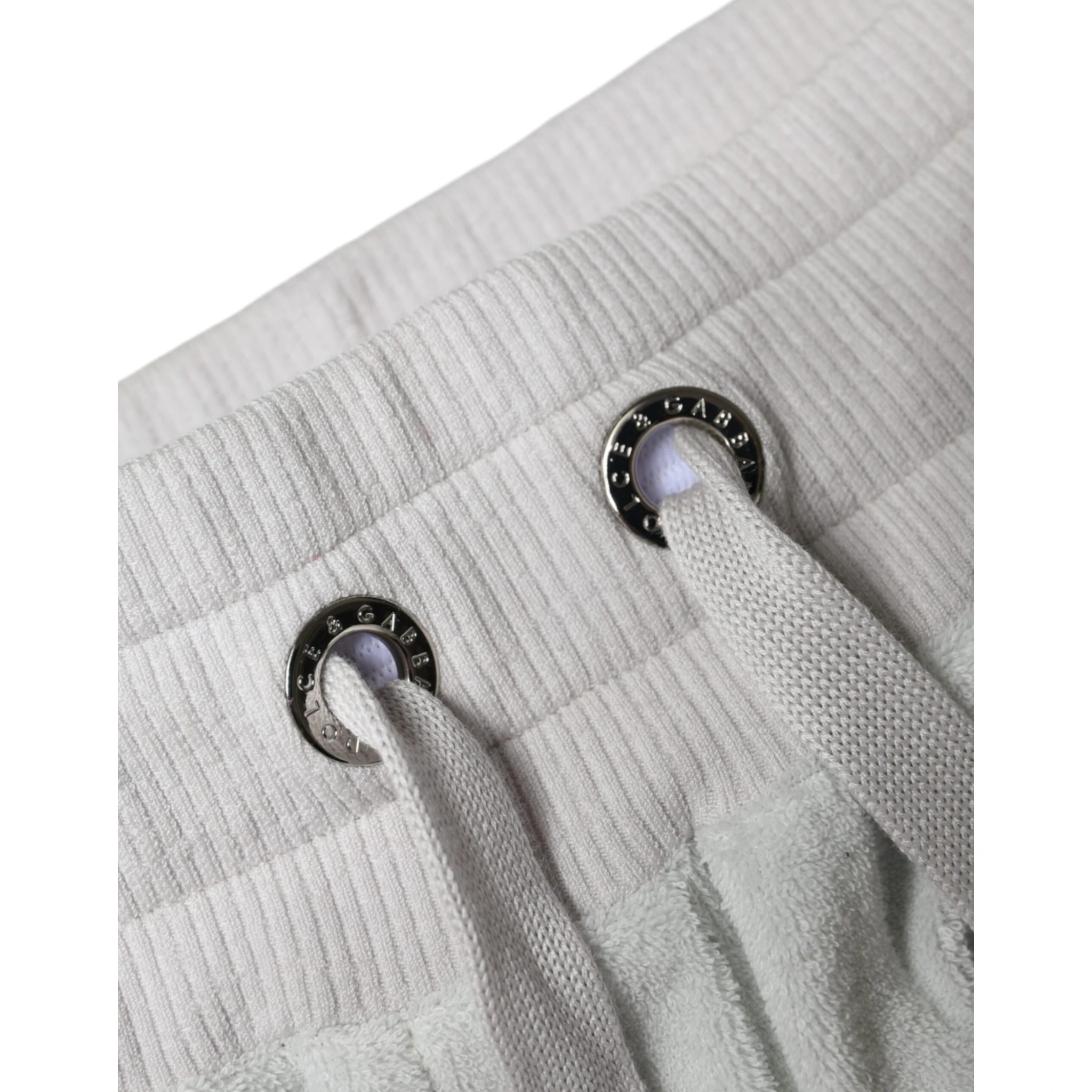 White Nylon Jogger Sweatpants Pants