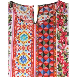 Multicolor Cotton Carretto Floral Tank Top