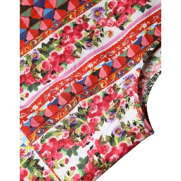 Multicolor Cotton Carretto Floral Tank Top