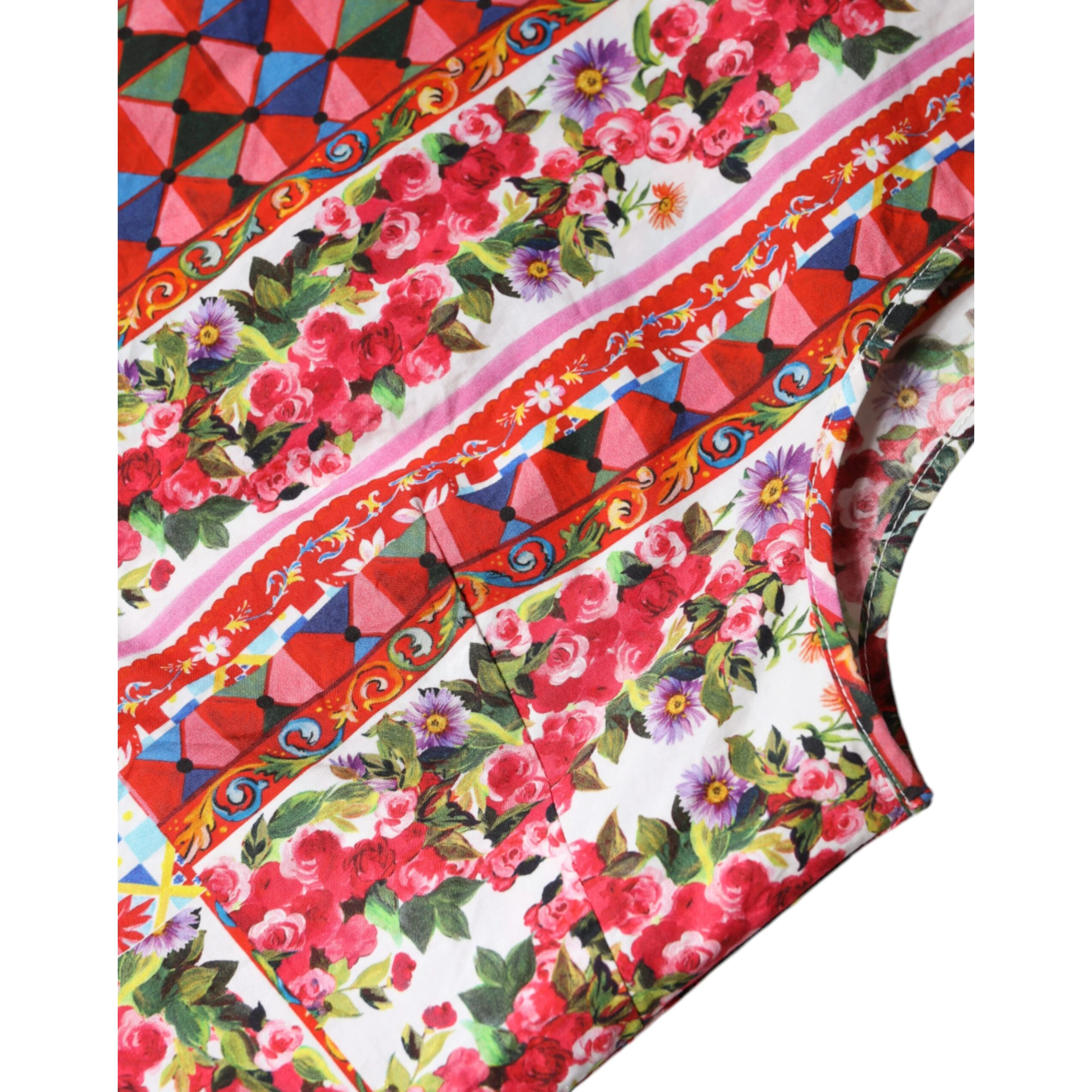 Multicolor Cotton Carretto Floral Tank Top