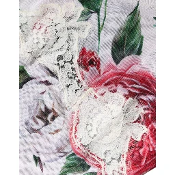 White Floral Lace Silk Sleeveless Tank Top