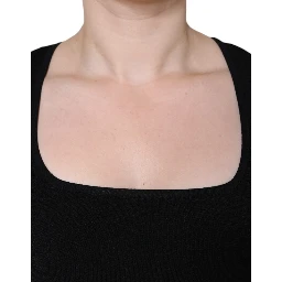 Black Long Sleeves Blouse Square Neck Top