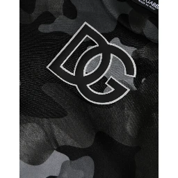 Black Camouflage Round Neck Sweatshirt Sweater