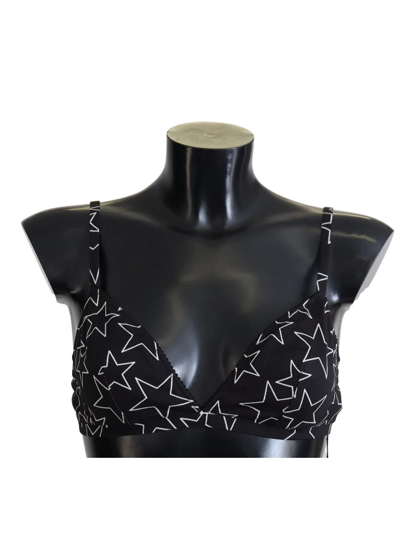 Black Millennials Star Non Wire Cotton Bra Underwear