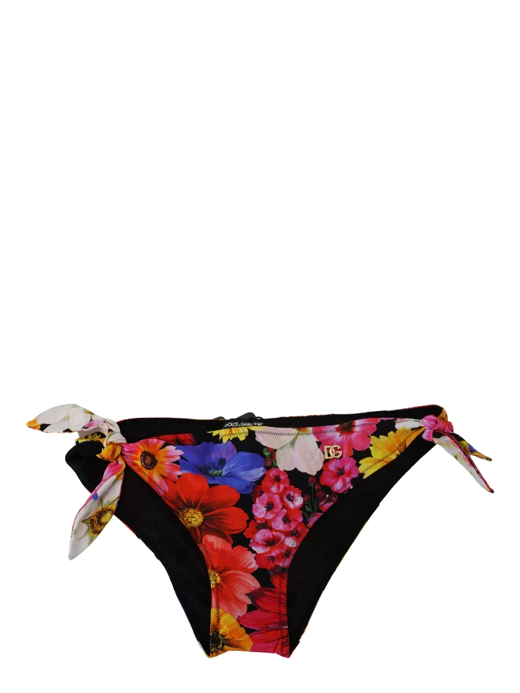 Black Floral Print Swimsuit Bikini Bottom Swimwear alternative