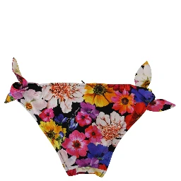 Black Floral Print Swimsuit Bikini Bottom Swimwear