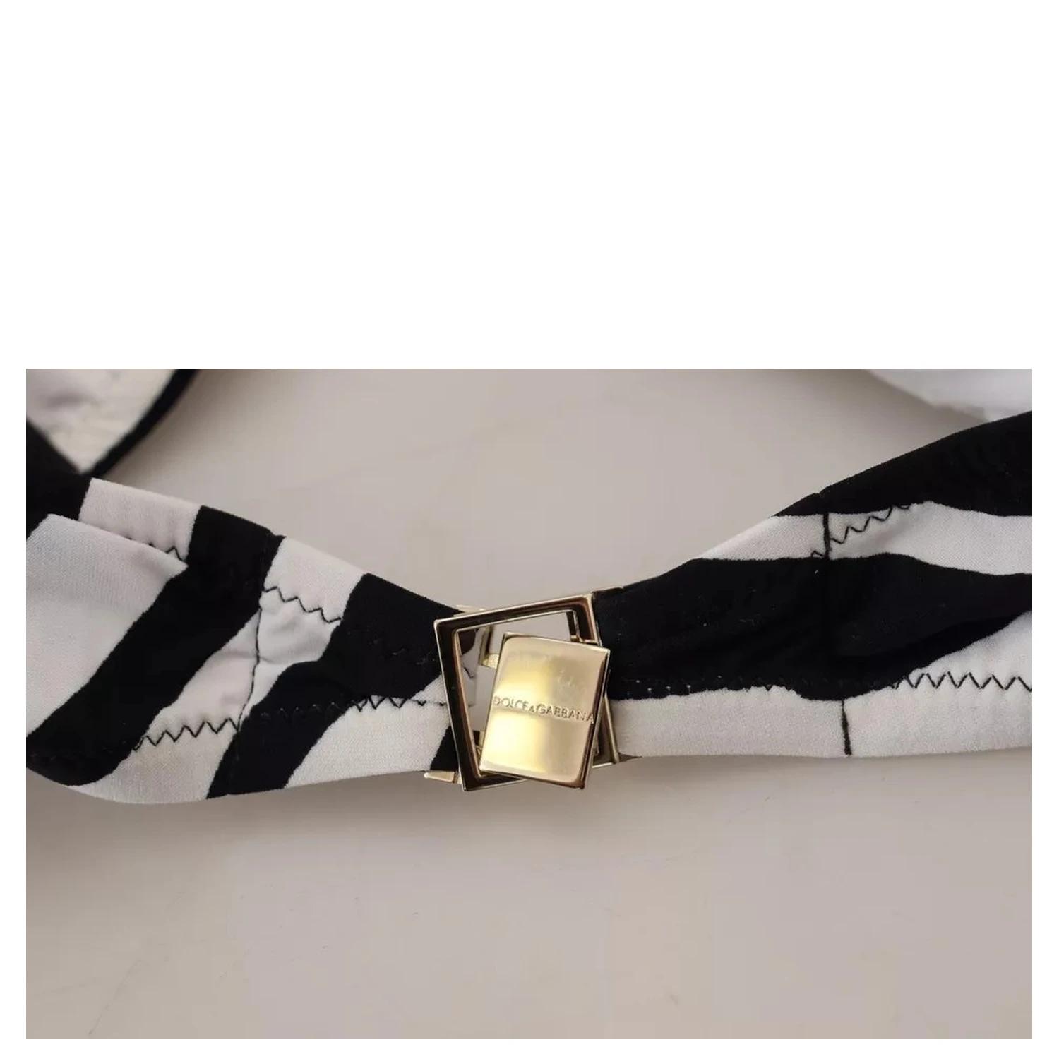 Black White Zebra Bandeau Swimwear Bikini Top