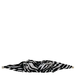 Black White Zebra Bandeau Swimwear Bikini Top
