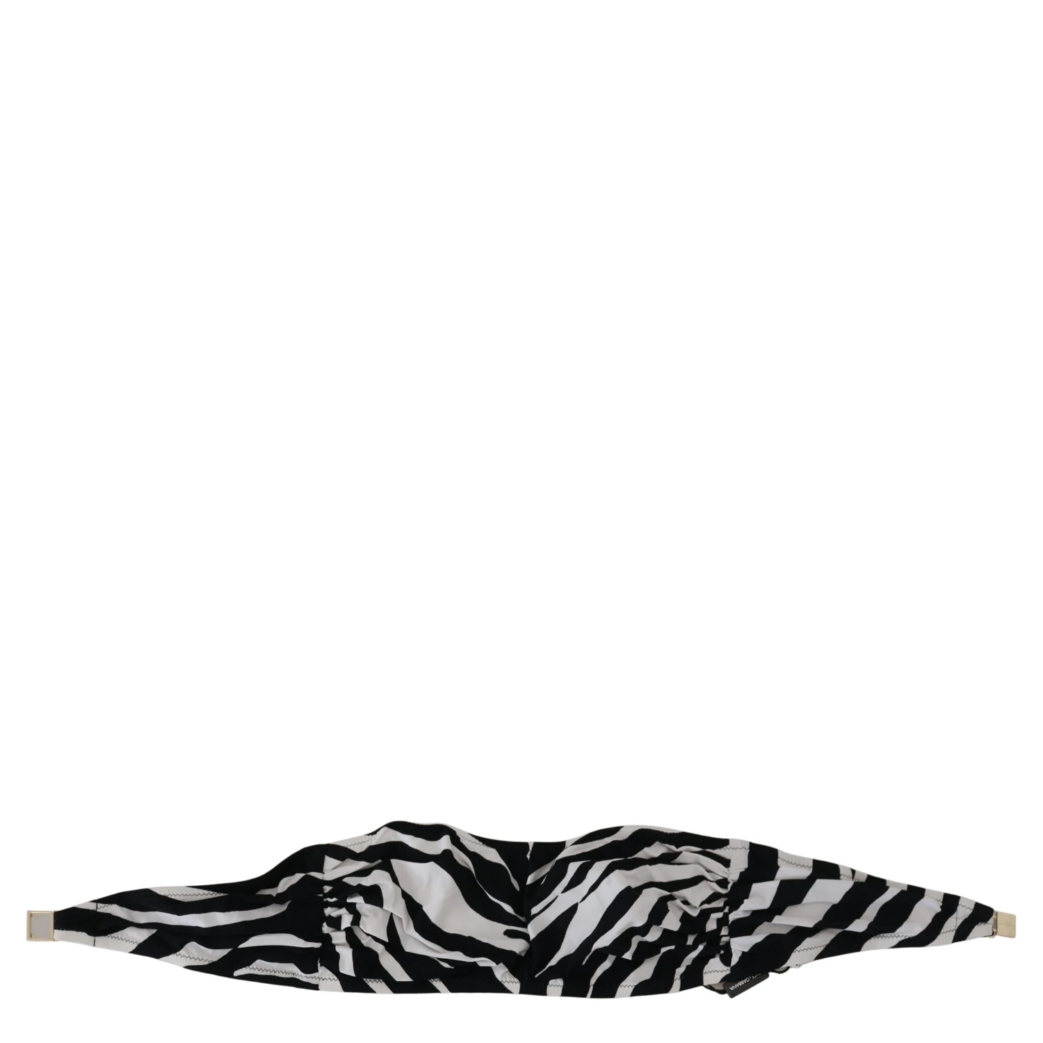 Black White Zebra Bandeau Swimwear Bikini Top