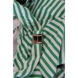 White Green Stripes One Piece Beachwear Swimwear