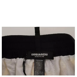 Yellow Black Printed Nylon Beachwear Shorts Swimwear