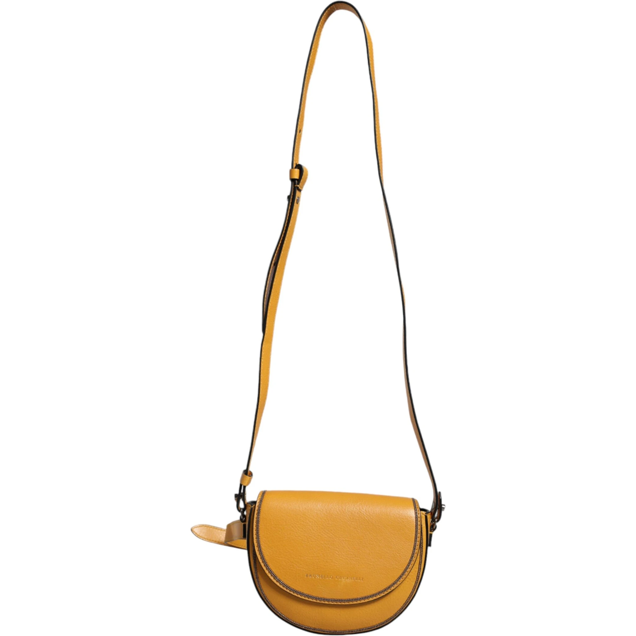 Light Brown Leather Logo Waist Strap Sling Bag