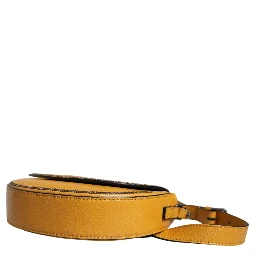 Light Brown Leather Logo Waist Strap Sling Bag