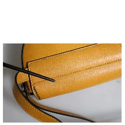 Light Brown Leather Logo Waist Strap Sling Bag