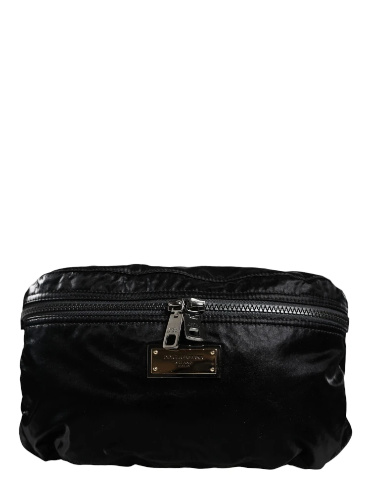 Black Nylon Fabric Belt Waist Fanny Pack Bag alternative