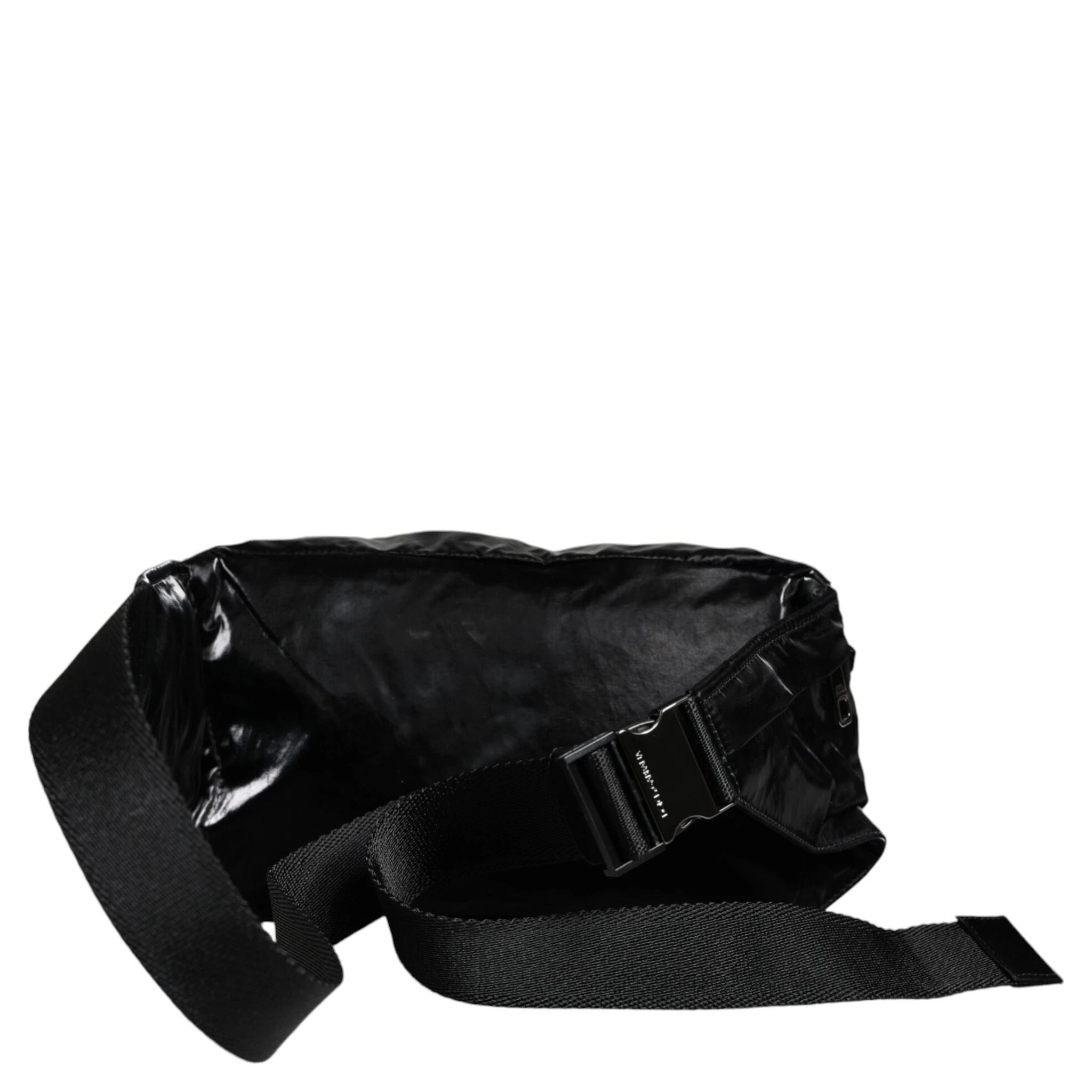 Black Nylon Fabric Belt Waist Fanny Pack Bag