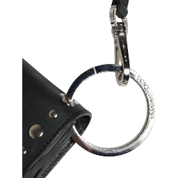 Black Small Leather Studded Shoulder Crossbody Bag