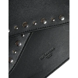 Black Small Leather Studded Shoulder Crossbody Bag