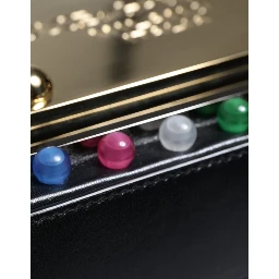 Black Leather LED Logo Belt Waist Fanny Pack Bag