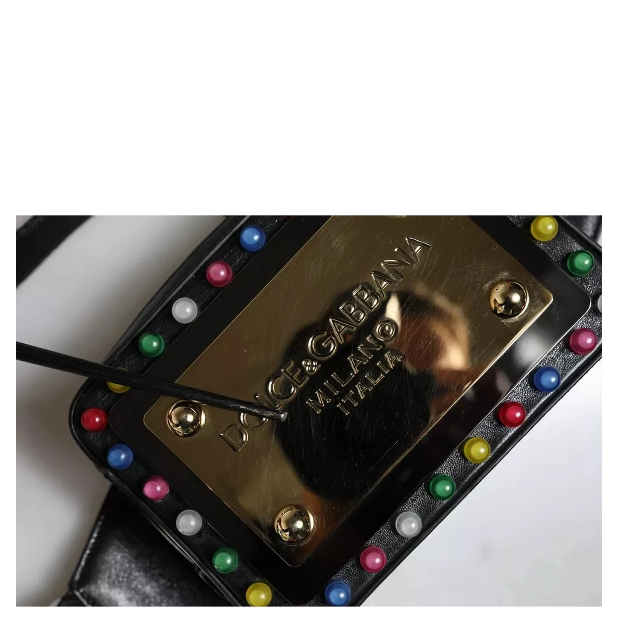 Black Leather LED Logo Belt Waist Fanny Pack Bag