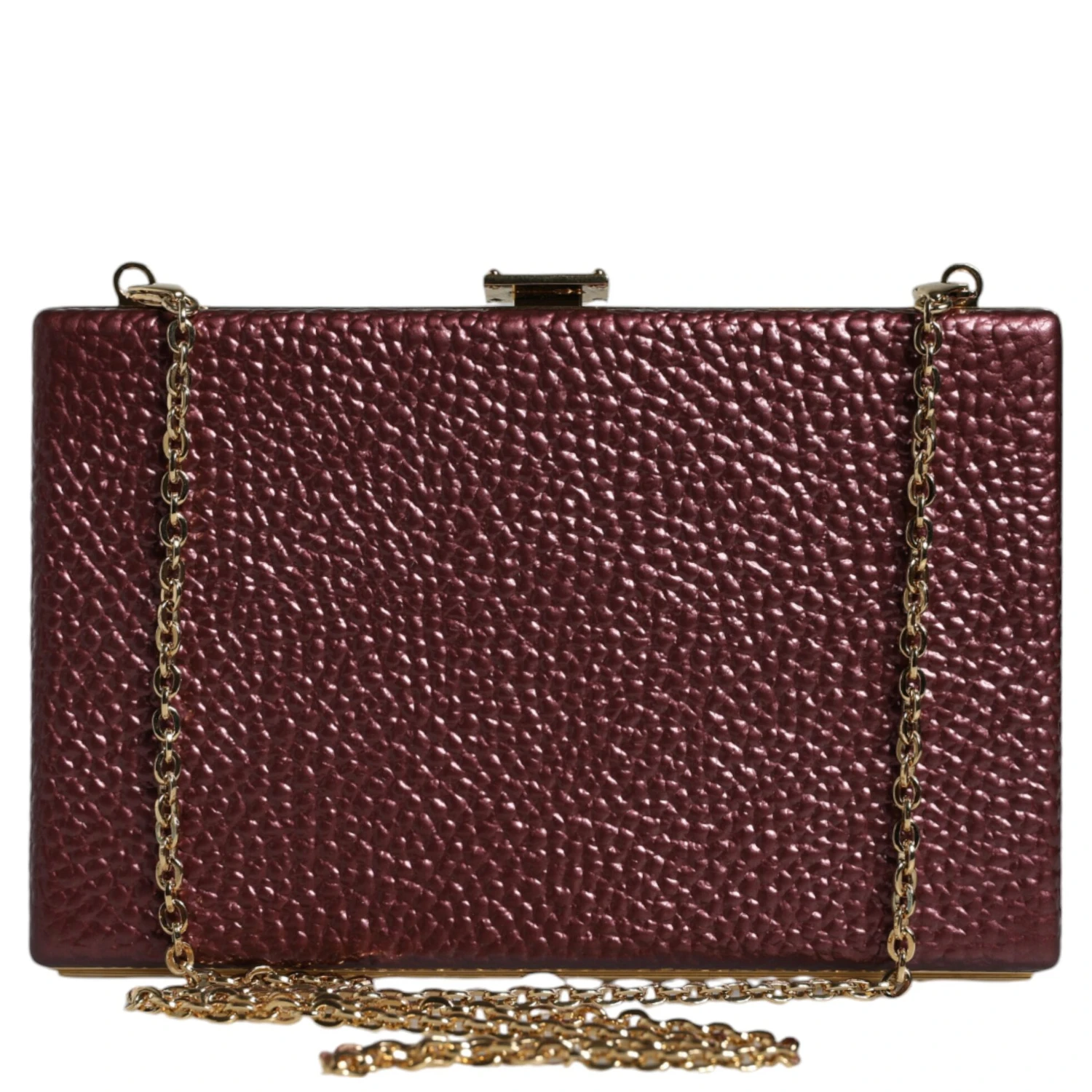 Maroon Leather Clutch Evening Crossbody Bag