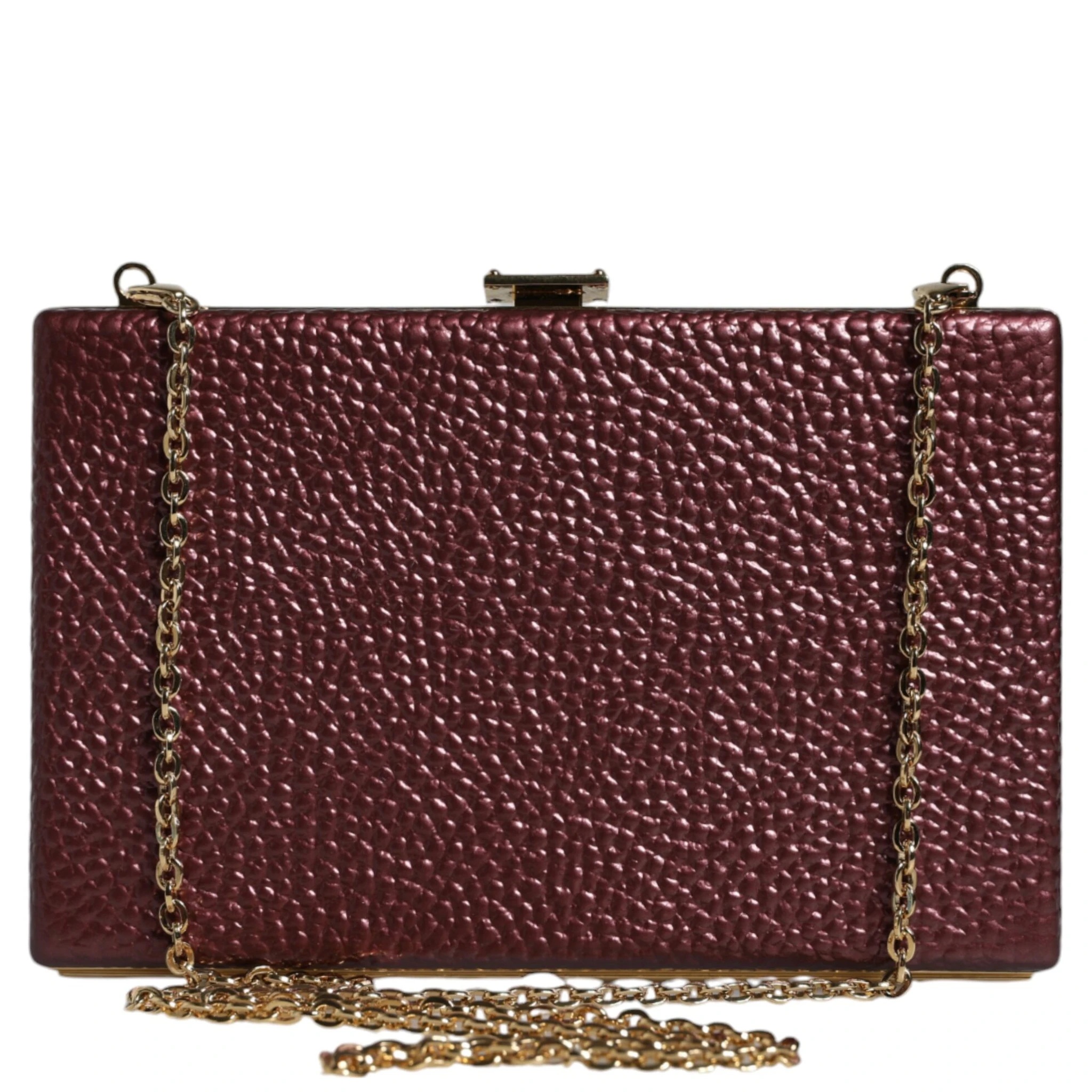 Maroon Leather Clutch Evening Crossbody Bag