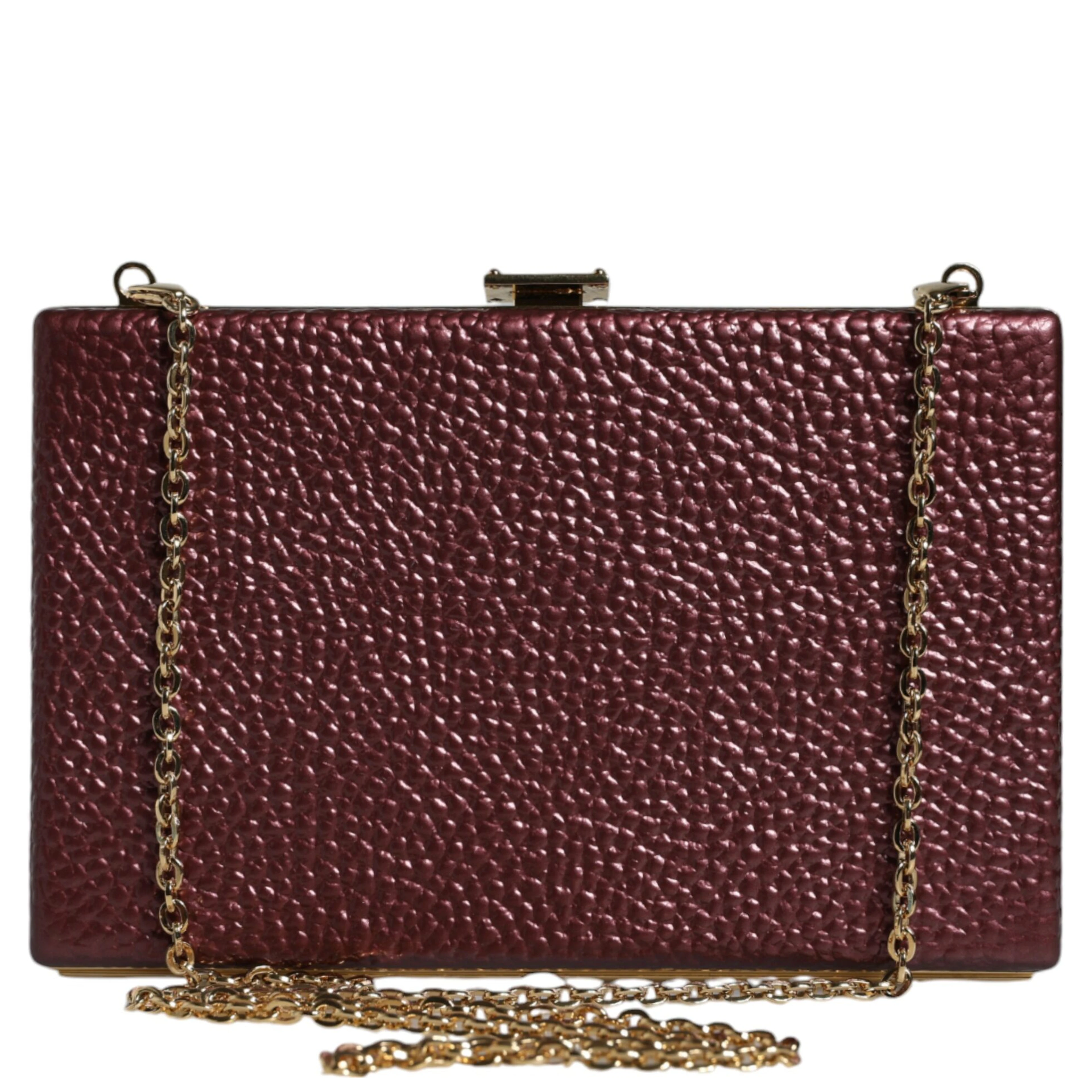 Maroon Leather Clutch Evening Crossbody Bag