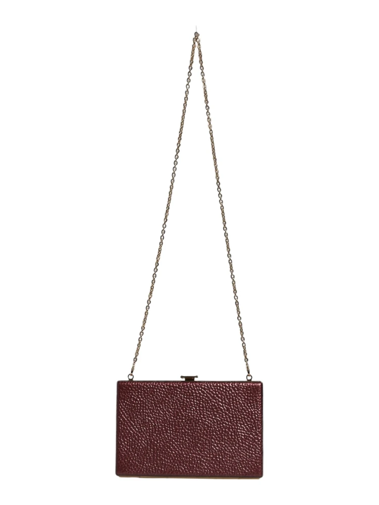 Maroon Leather Clutch Evening Crossbody Bag alternative