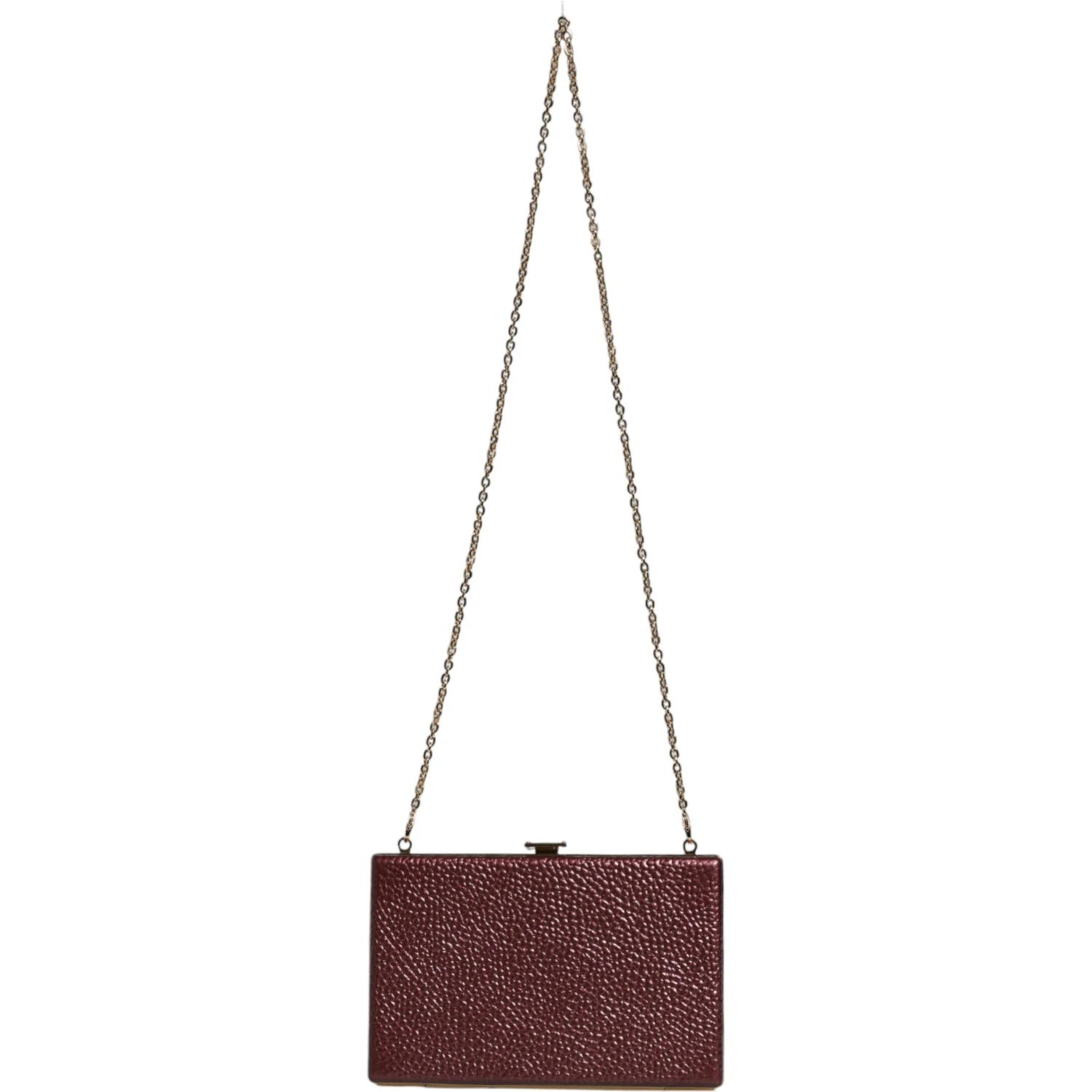 Maroon Leather Clutch Evening Crossbody Bag