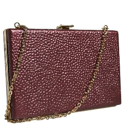 Maroon Leather Clutch Evening Crossbody Bag