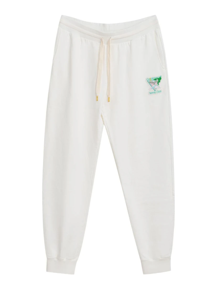 White Cotton Athletic Pants