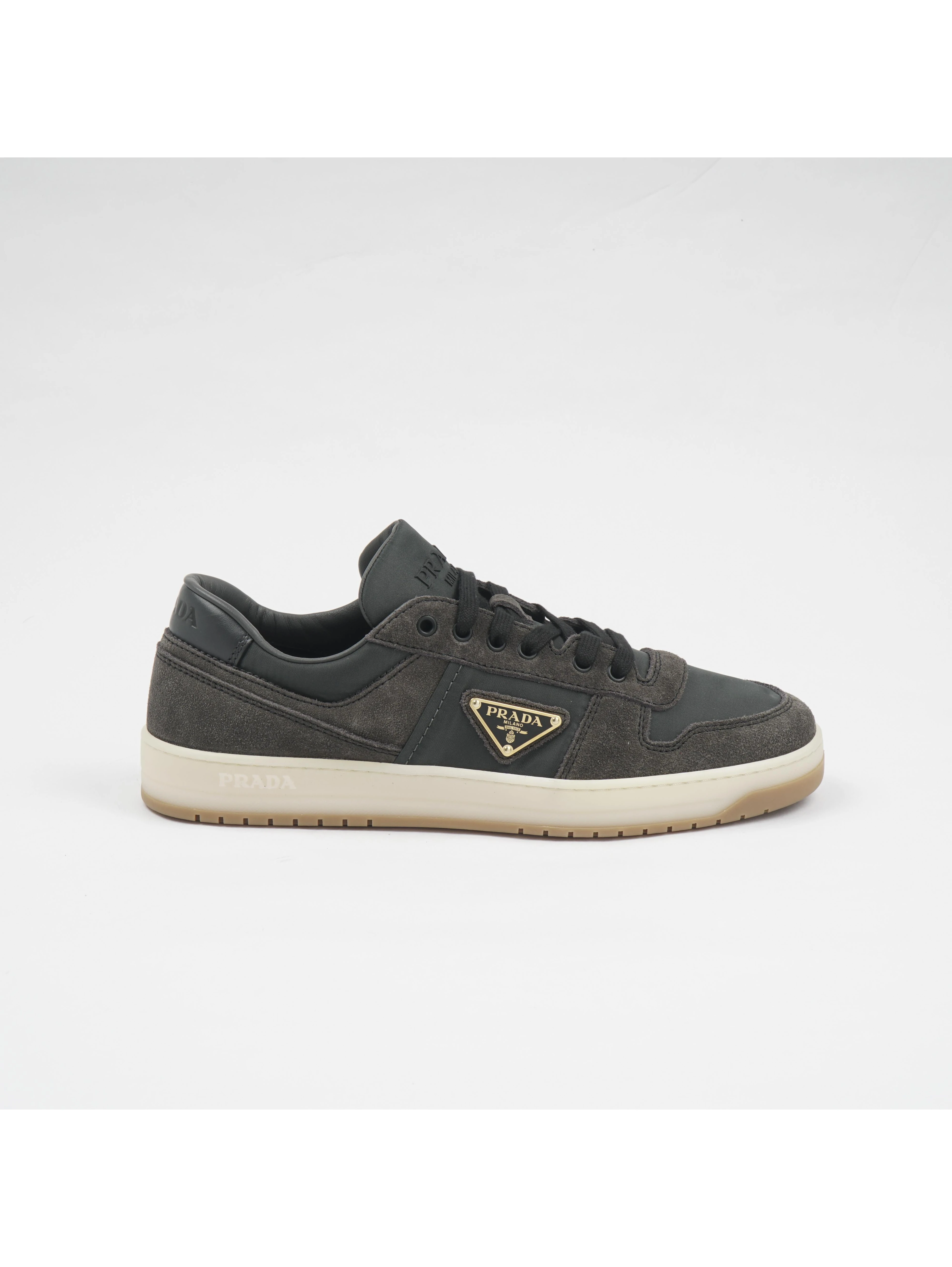 Two-tone Suede And Fabric Downtown Sneaker