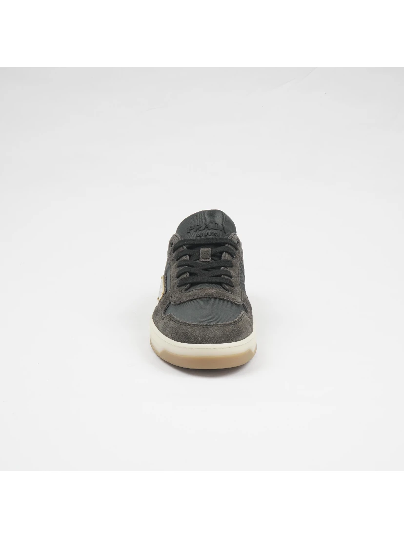 Two-tone Suede And Fabric Downtown Sneaker
