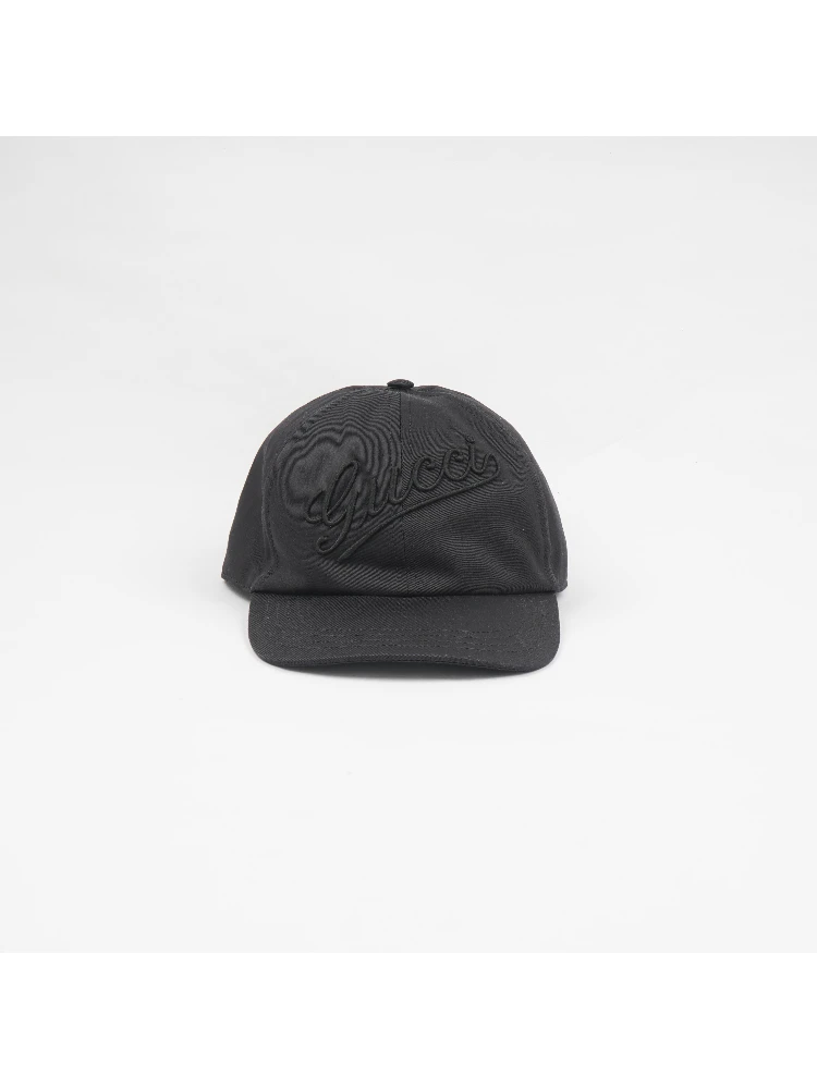 Baseball Cap With Embroidery In Black