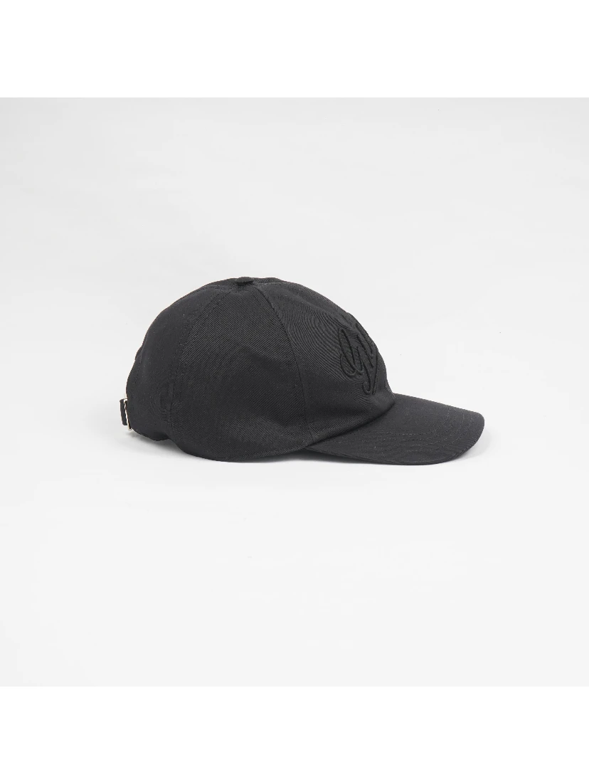 Baseball Cap With Embroidery In Black