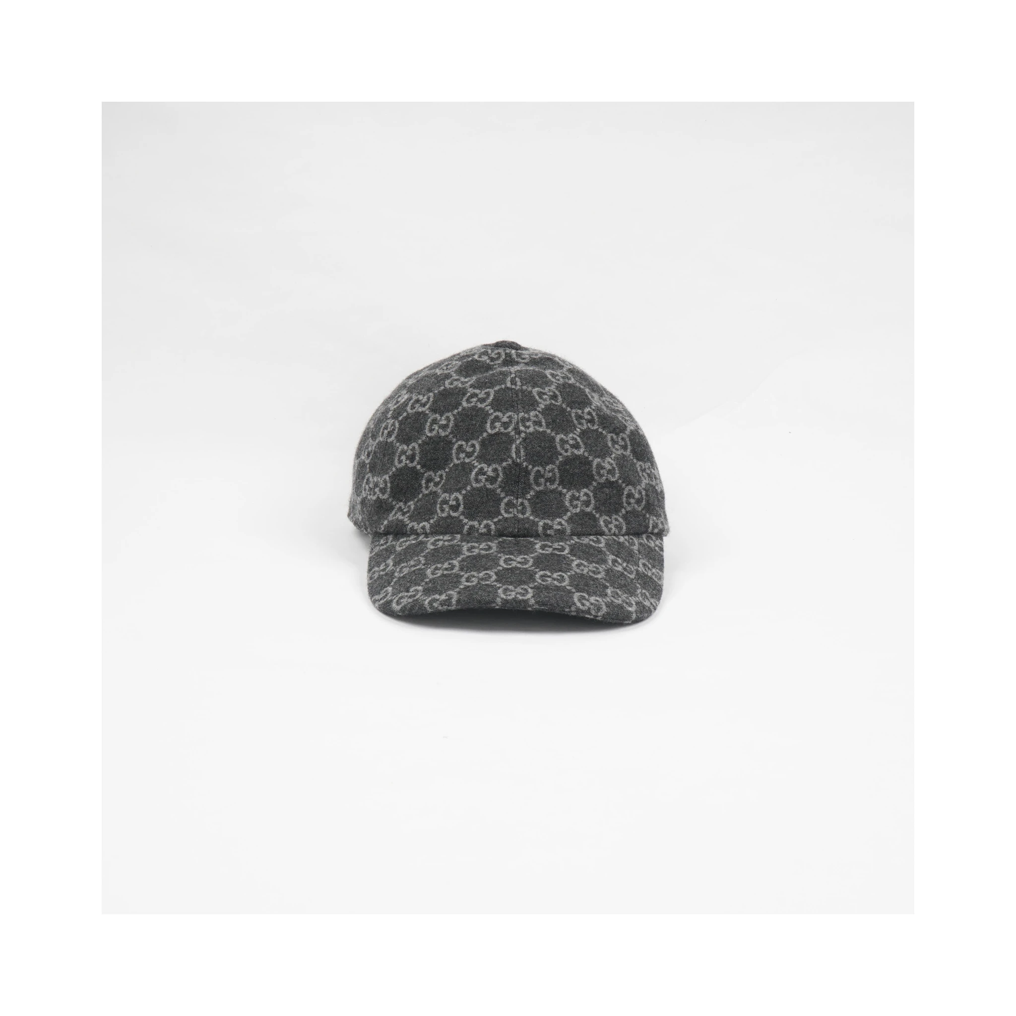 Gucci Gg Flannel Leather-Trim Wool Baseball Cap