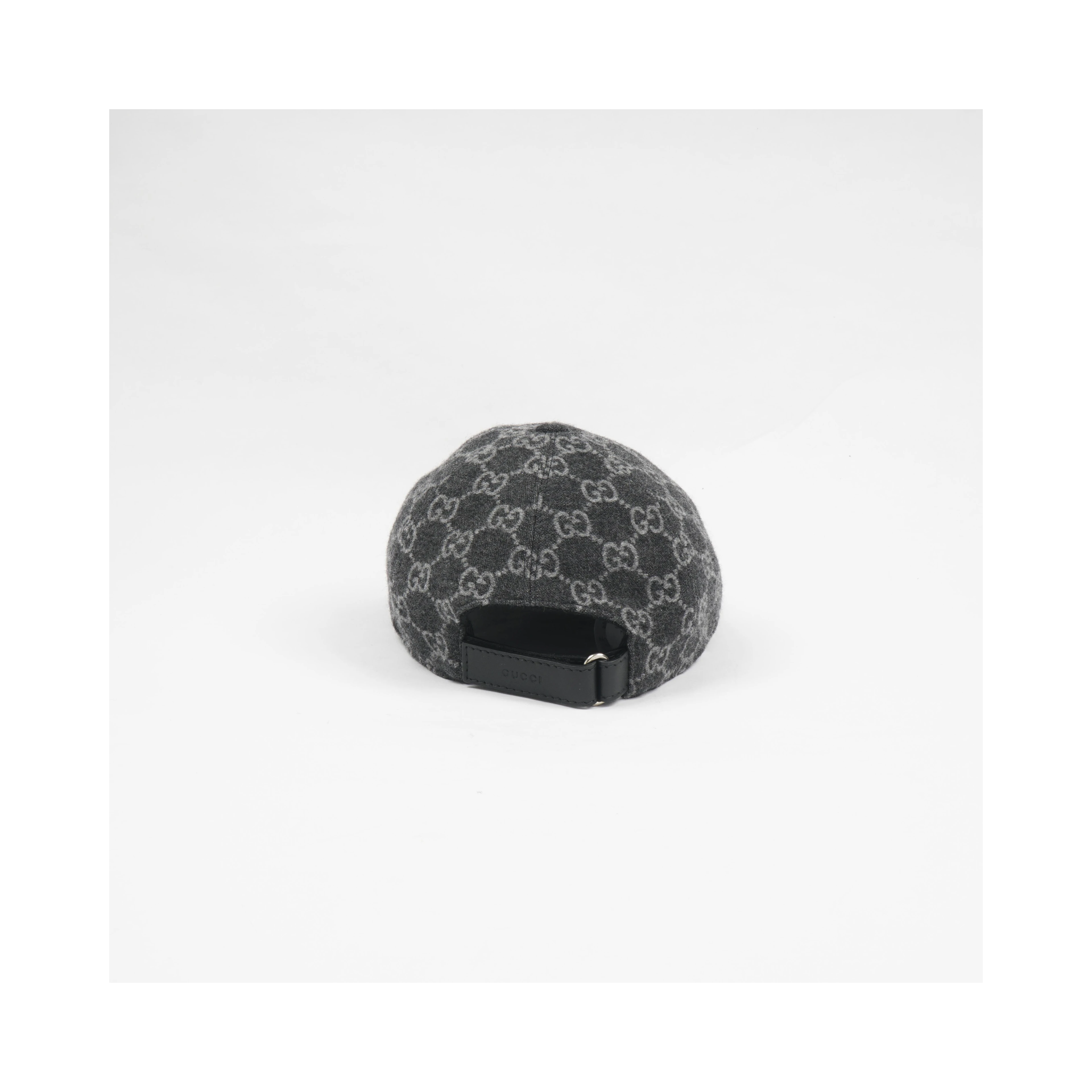 Gucci Gg Flannel Leather-Trim Wool Baseball Cap