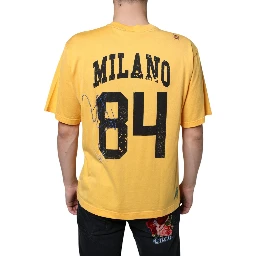 Yellow Secret Graden Floral Cotton Crew Neck T-shirt