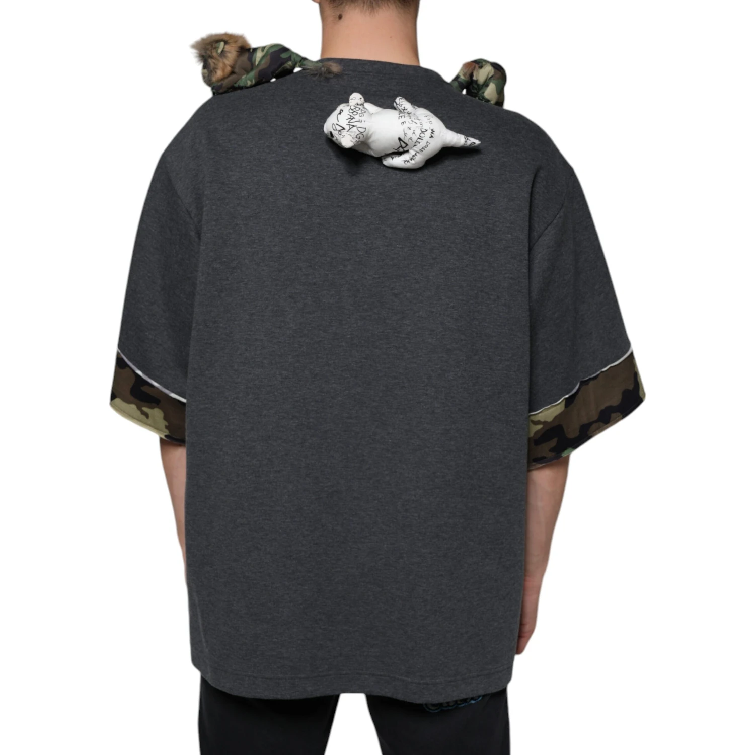Gray Camouflage Animal Stuff Cotton T-shirt