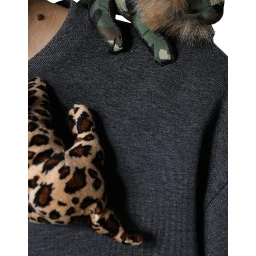 Gray Camouflage Animal Stuff Cotton T-shirt