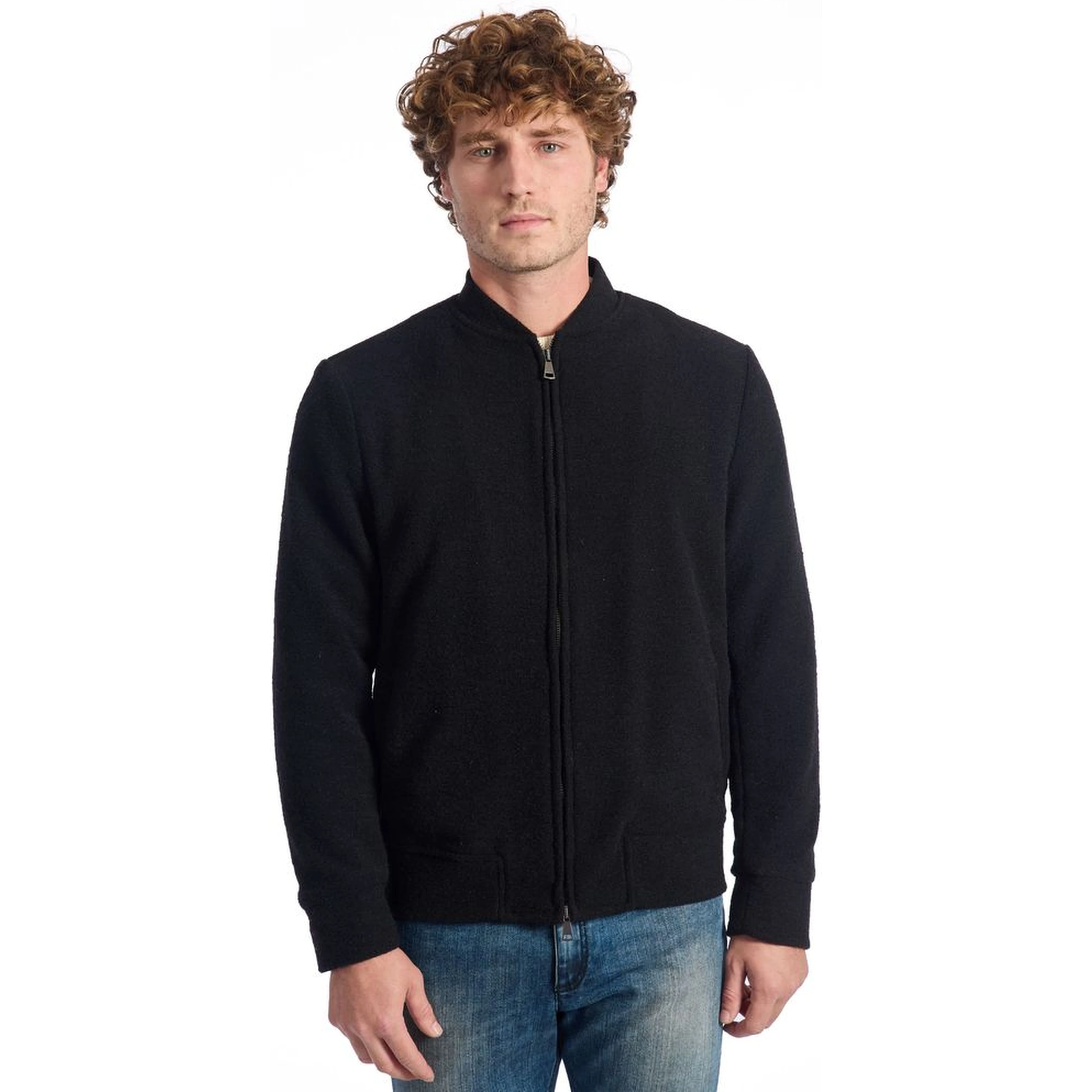 Black Wool Jackets & Coat