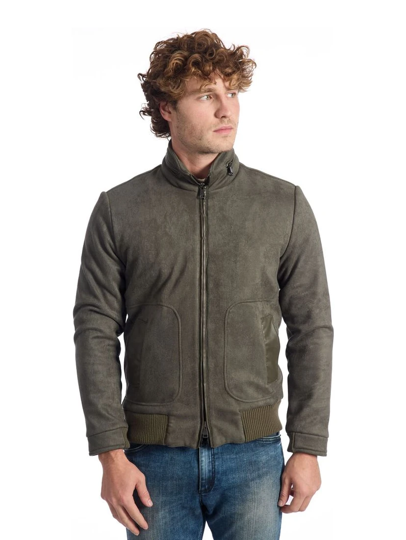 Green Eco Leather Jackets & Coat