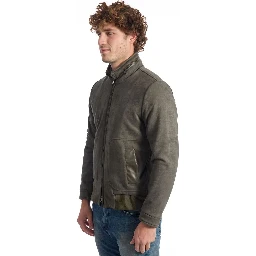 Green Eco Leather Jackets & Coat