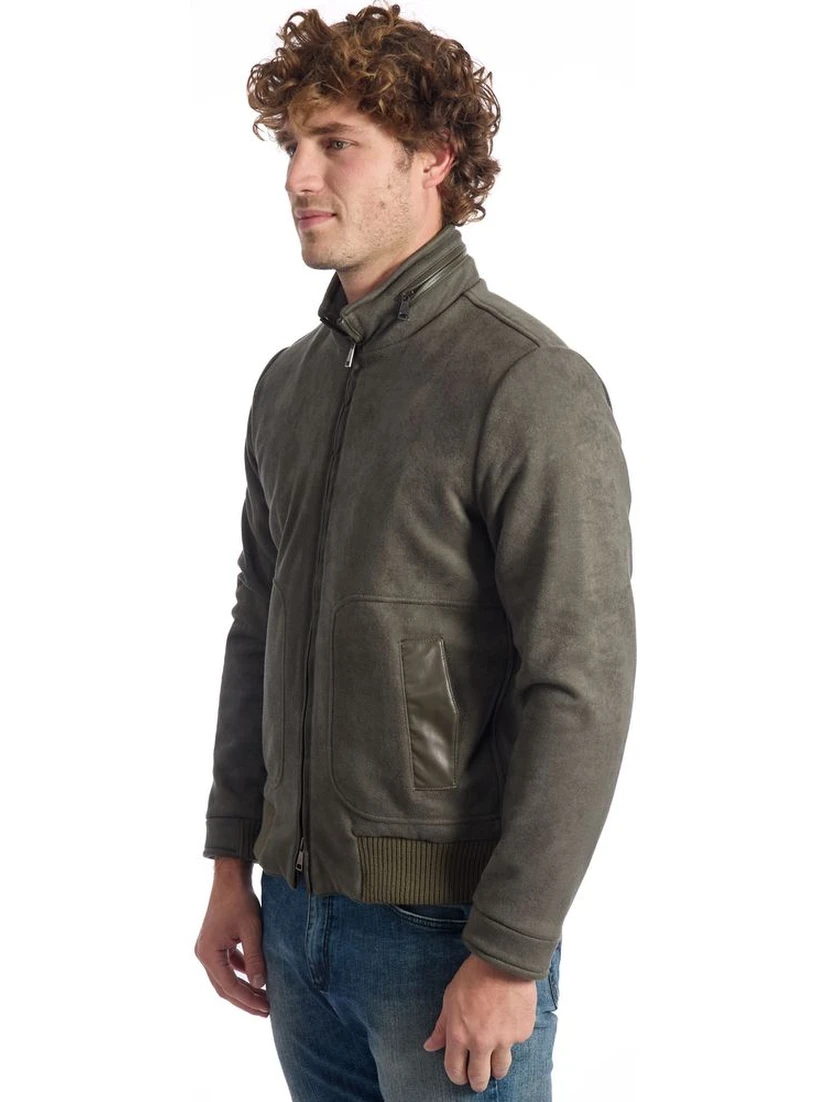 Green Eco Leather Jackets & Coat