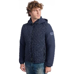 Blue Polyamide Jackets & Coat