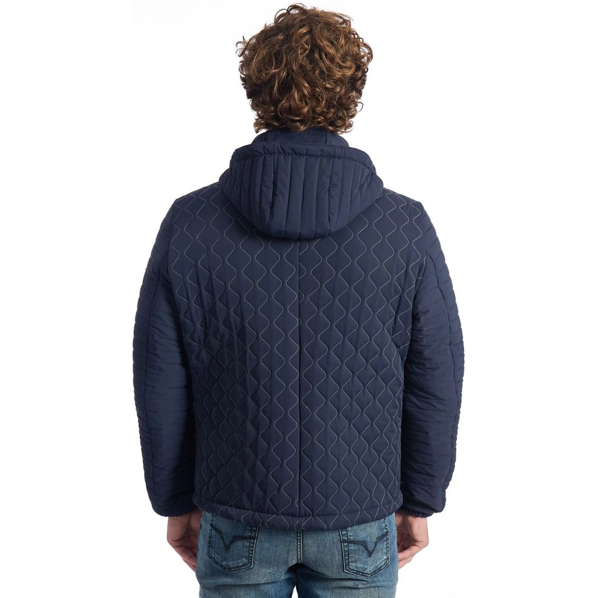 Blue Polyamide Jackets & Coat