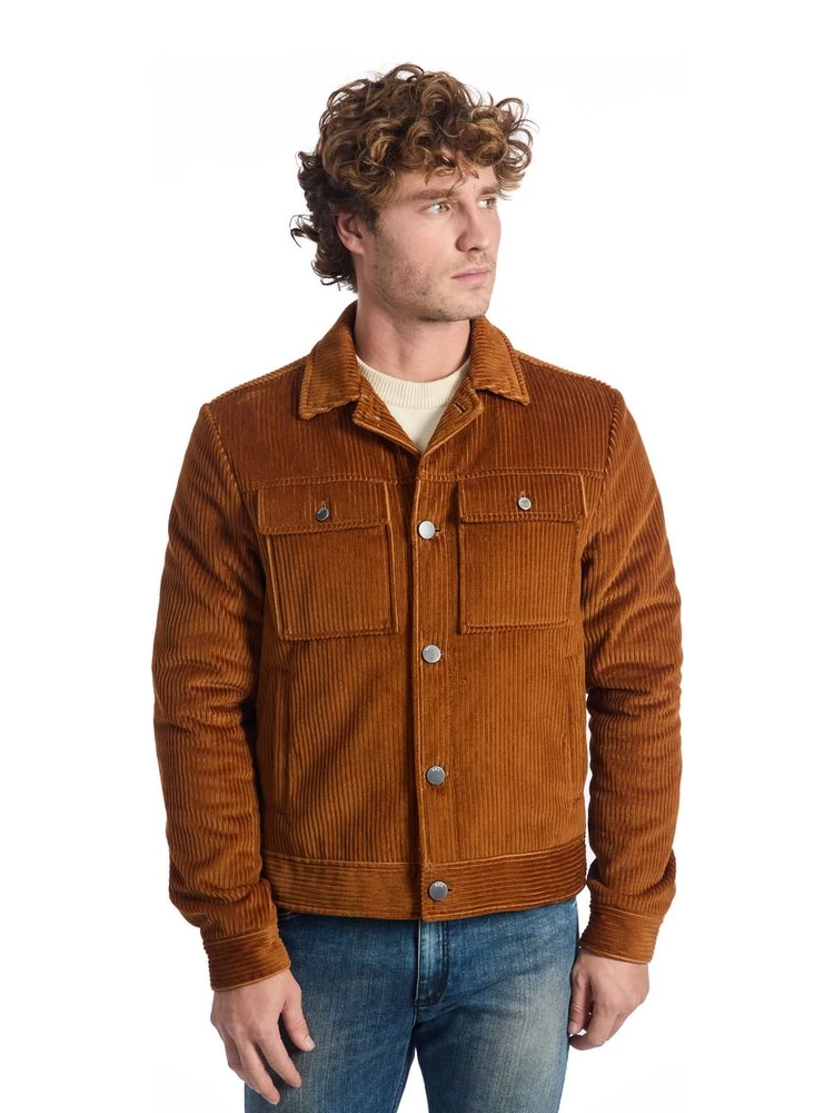 Brown Cotton Jackets & Coat