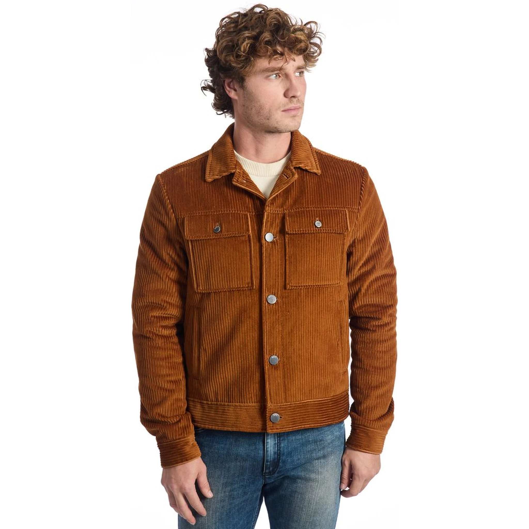 Brown Cotton Jackets & Coat